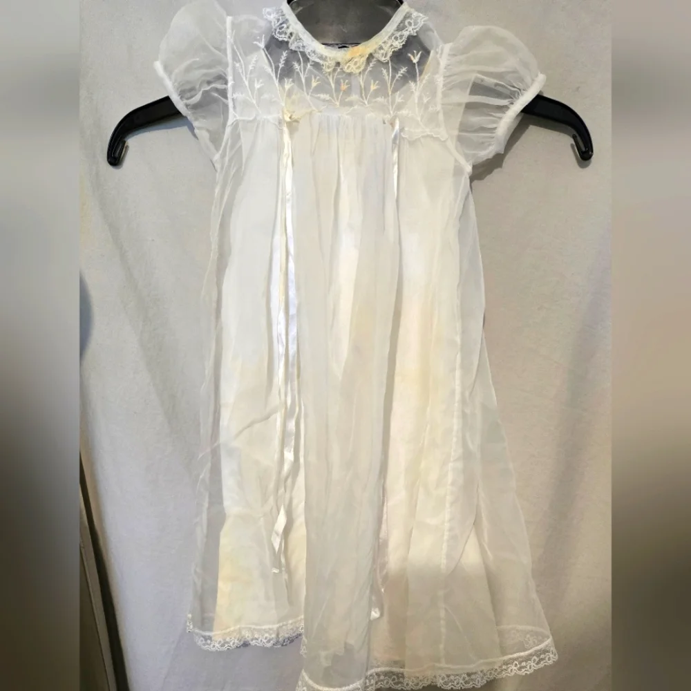 Vintage Baby girls 6 piece christening/ baptism outfit
